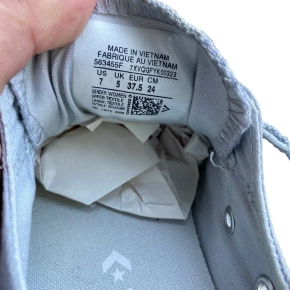 Converse women's size 7 All Star Classic Shoreline gray low top sneakers - Picture 10 of 12